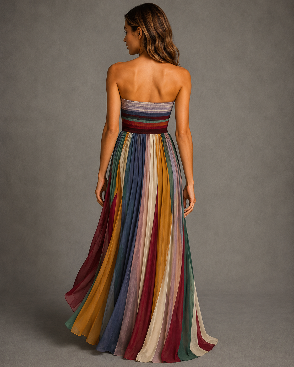 Robe Longue Bustier Dos Nu